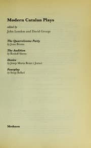 Tapa de Modern Catalan plays