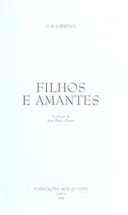 Tapa de Filhos e amantes