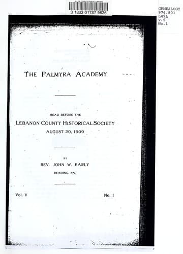 Tapa de The Palmyra Academy