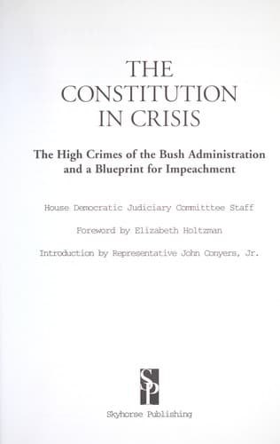 Tapa de The Constitution in crisis