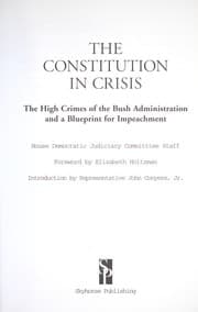 Tapa de The Constitution in crisis