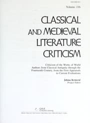 Tapa de Classical and medieval literature criticism