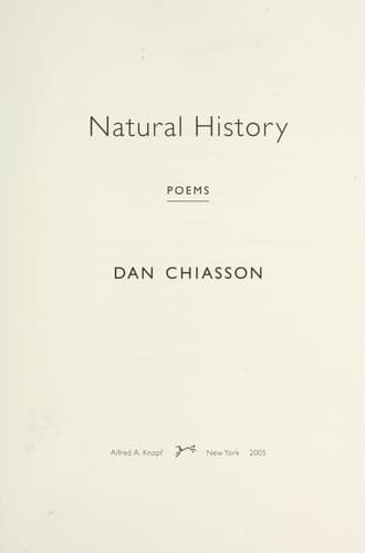 Tapa de Natural history