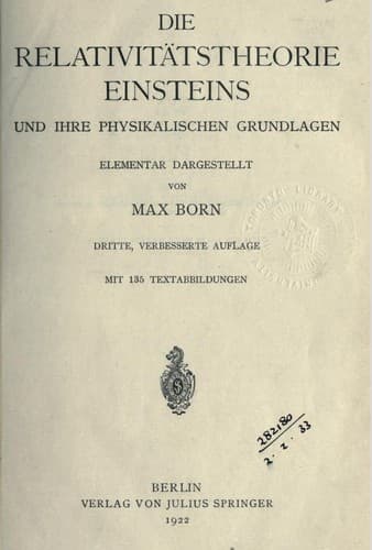 Tapa de Die Relativitätstheorie Einsteins