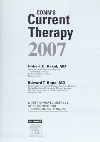 Tapa de Conn's current therapy 2007