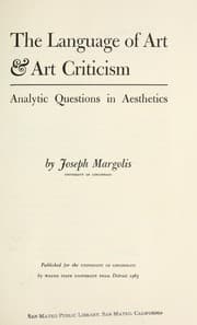 Tapa de The language of art & art criticism
