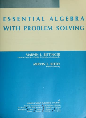 Tapa de Essential algebra with problem solving