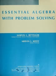 Tapa de Essential algebra with problem solving