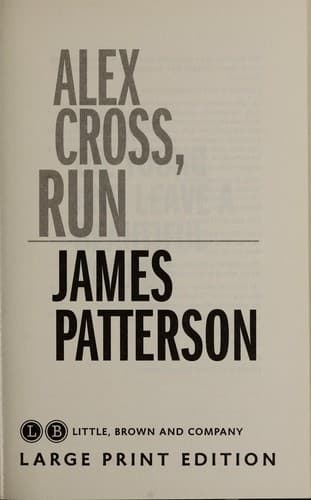Tapa de Alex Cross, run