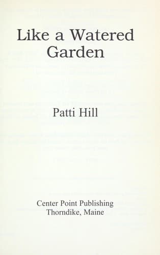 Tapa de Like a watered garden