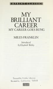 Tapa de My brilliant career ; My career goes bung