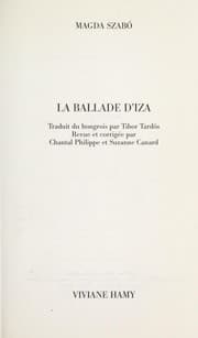 Tapa de La ballade d'Iza