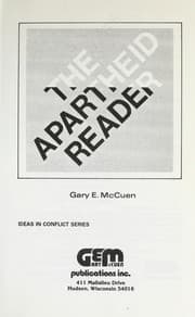 Tapa de The Apartheid reader