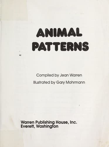 Tapa de Animal Patterns (Mix and Match Ser.)