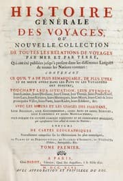 Tapa de Histoire générale des voyages, ou, Nouvelle collection de toutes les relations de voyages par mer et par terre, qui ont été publiées jusqu'à present dans les différentes langues de toutes les nations connues