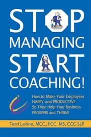 Tapa de Stop managing, start coaching!
