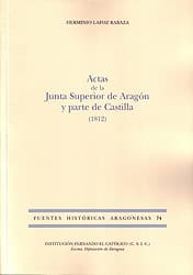 Tapa de Actas de la Junta Superior de Aragón y parte de Castilla
