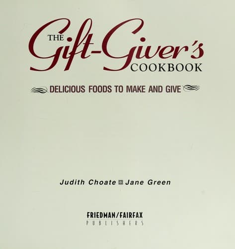 Tapa de The gift giver's cookbook