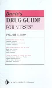 Tapa de Davis's drug guide for nurses