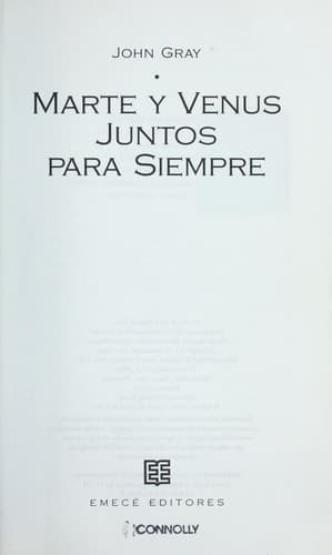 Tapa de Marte y Venus Juntos Para Siempre