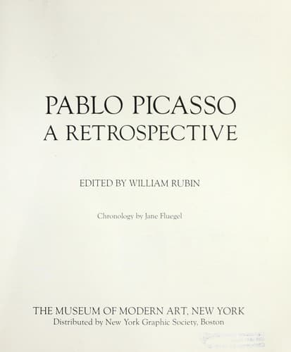 Tapa de Pablo Picasso, a retrospective