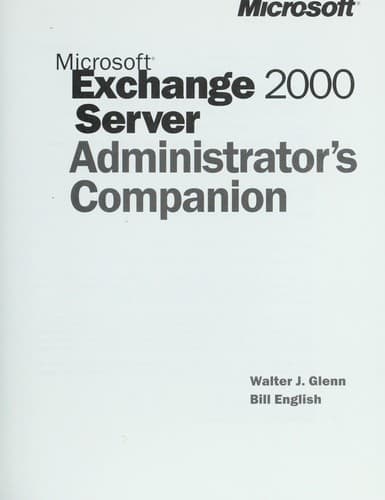 Tapa de Microsoft Exchange 2000 server administrator's companion