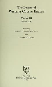 Tapa de The letters of William Cullen Bryant