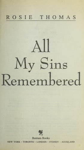 Tapa de All my sins remembered