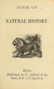 Tapa de Book of natural history