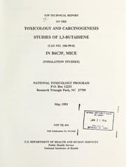 Tapa de NTP technical report on the toxicology and carcinogenesis studies of 1,3-butadiene