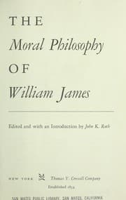 Tapa de The moral philosophy of William James