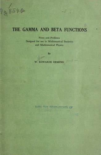Tapa de The gamma and beta functions