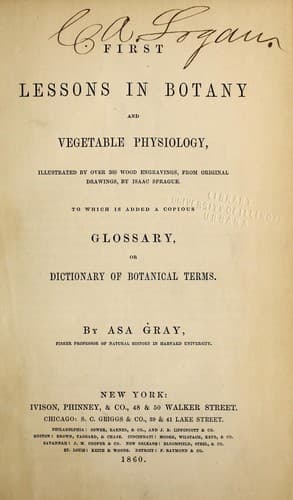 Tapa de First lessons in botany and vegetable physiology
