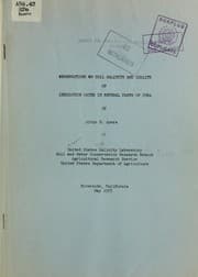 Tapa de Observations on soil salinity and quality of irrigation water in several parts of Cuba