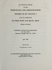 Tapa de NTP technical report on the toxicology and carcinogenesis studies of HC yellow 4 (CAS no. 59820-43-8) in F344/N rats and B6C3F1 mice (feed studies)