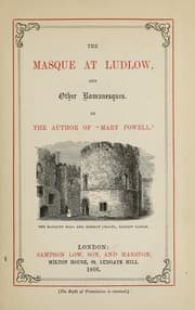 Tapa de The masque at Ludlow, and other romanesques