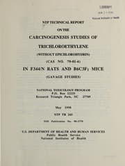 Tapa de NTP technical report on the carcinogenesis studies of trichloroethylene (without epichlorohydrin) (CAS no. 79-01-6) in F344/N rats and B6C3F1 mice