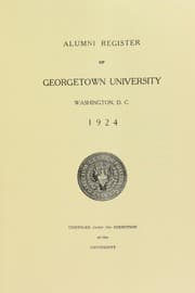 Tapa de Alumni register of Georgetown University