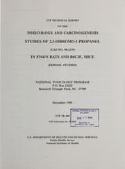 Tapa de NTP technical report on the toxicology and carcinogenesis studies of 2,3-dibromo-1-propanol (CAS no. 96-13-9) in F344/N rats and B6C3F  mice (dermal studies)