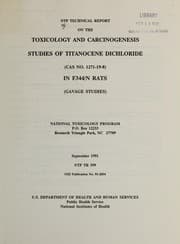 Tapa de NTP technical report on the toxicology and carcinogenesis studies of titanocene dichloride (CAS no. 1271-19-8) in F344/N rats (gavage studies)