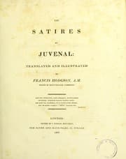 Tapa de The satires of Juvenal