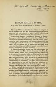Tapa de Lincoln's skill as a lawyer