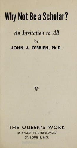 Tapa de Why not be a scholar?