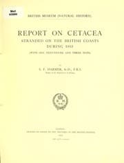 Tapa de Report on cetacea stranded on the British coasts during 1913
