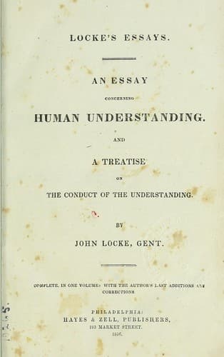 Tapa de An essay concerning human understanding