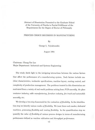 Tapa de Process choice decisions in manufacturing