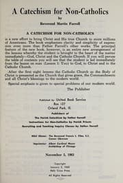 Tapa de A catechism for non-Catholics