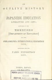 Tapa de An outline history of Japanese education, literature and arts