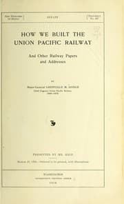 Tapa de HOW WE BUILT THE UNION PACIFIC RAILWAY