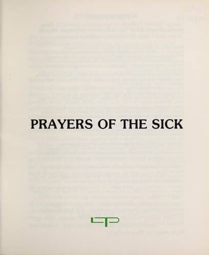 Tapa de Prayers of the sick